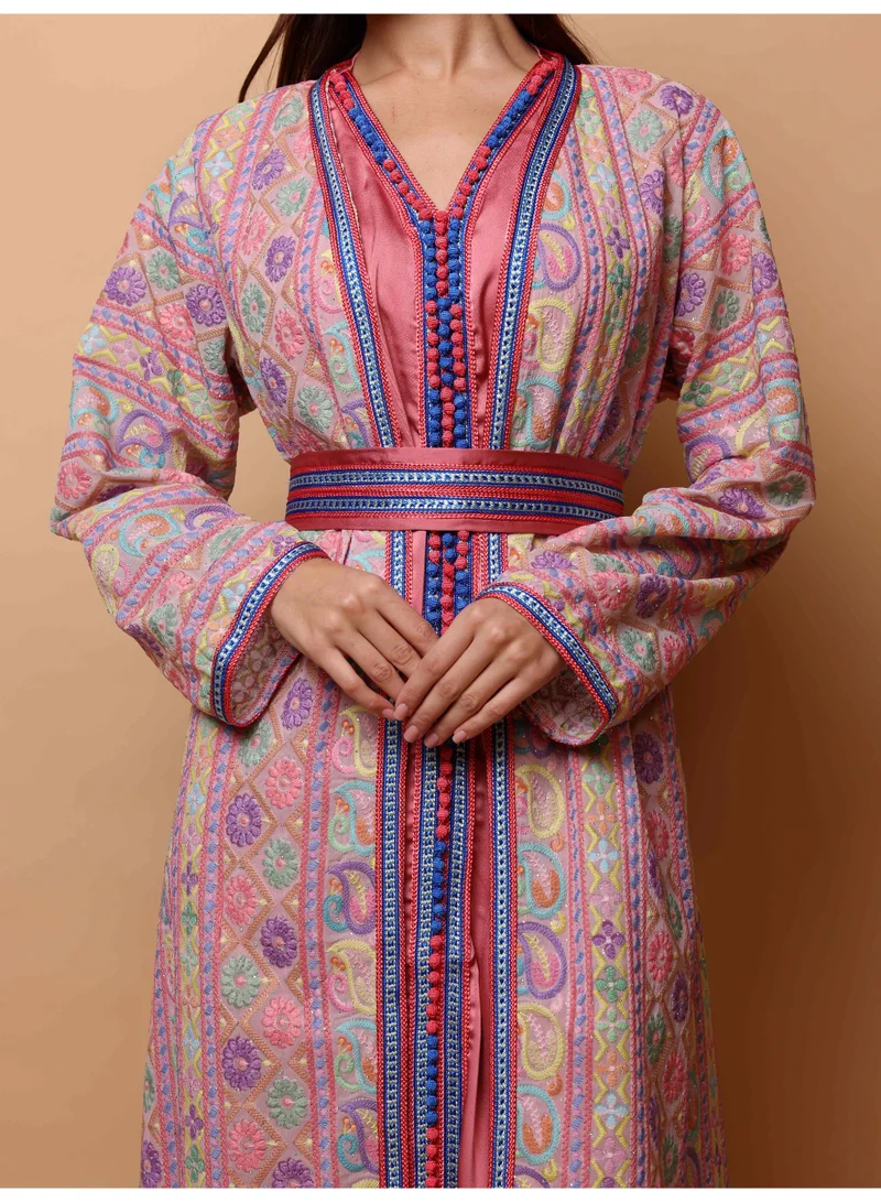 IKKXA Ikkxa Sondos Jalabiya IK1079 Pink